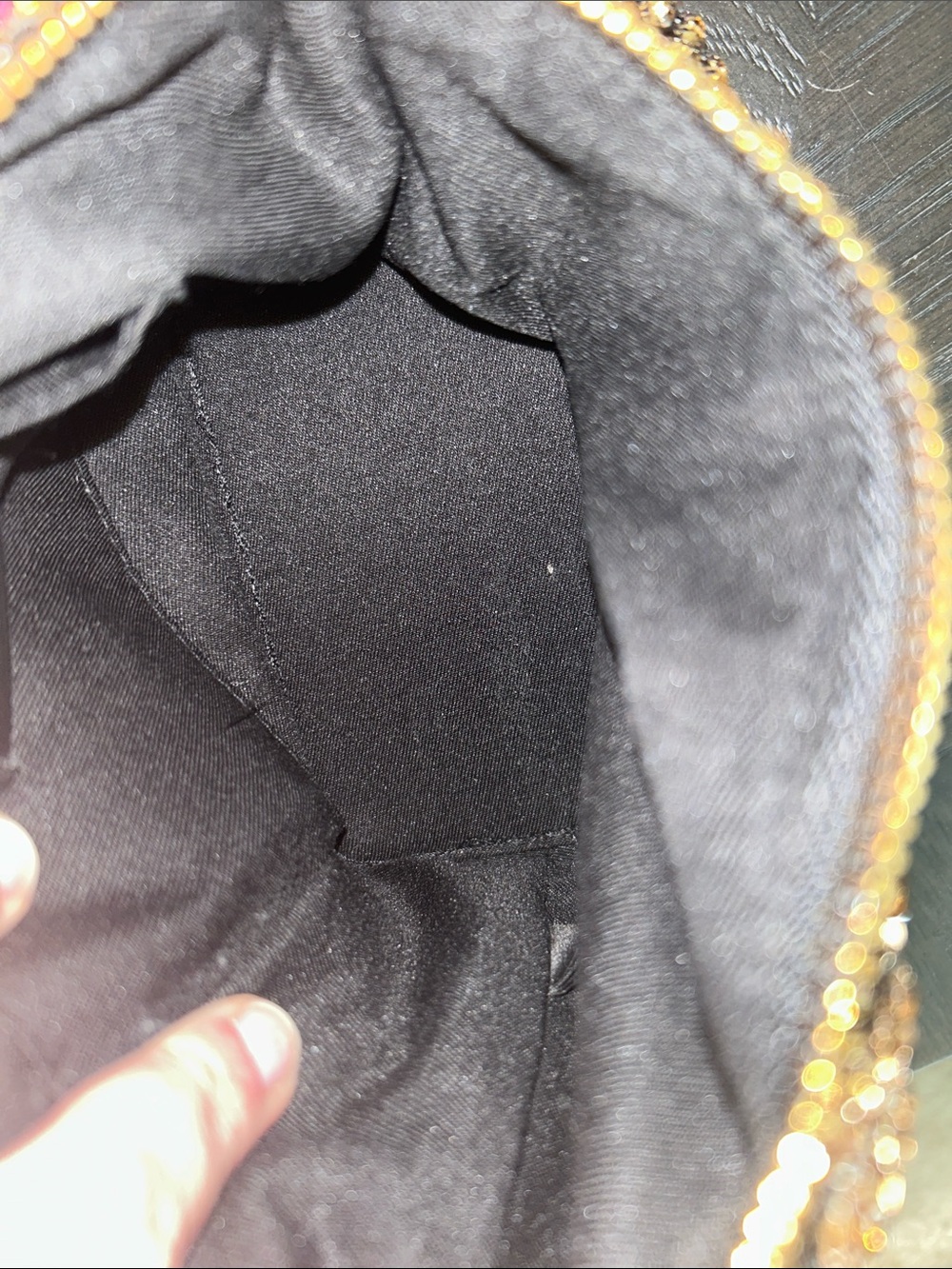REISS Leah Crystal Bracelet Pouch Bag in Gold - Picture 7 of 12